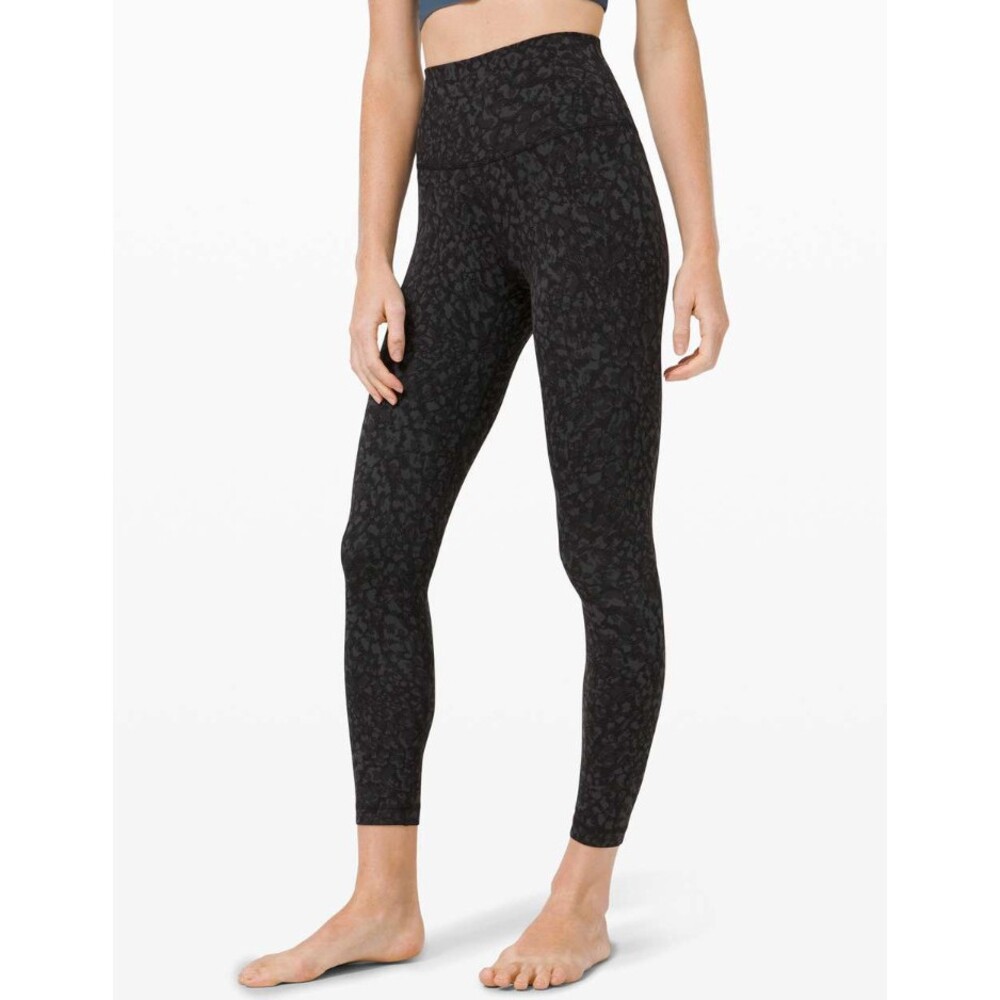 Lululemon Align Pant 25" Wild Thing Camo Deep Coal Multi Size 10
